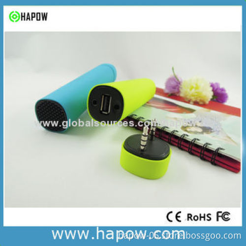 Portable Mini Speakers with 2014 New Power Bank for Headphones, 3W Rated Power